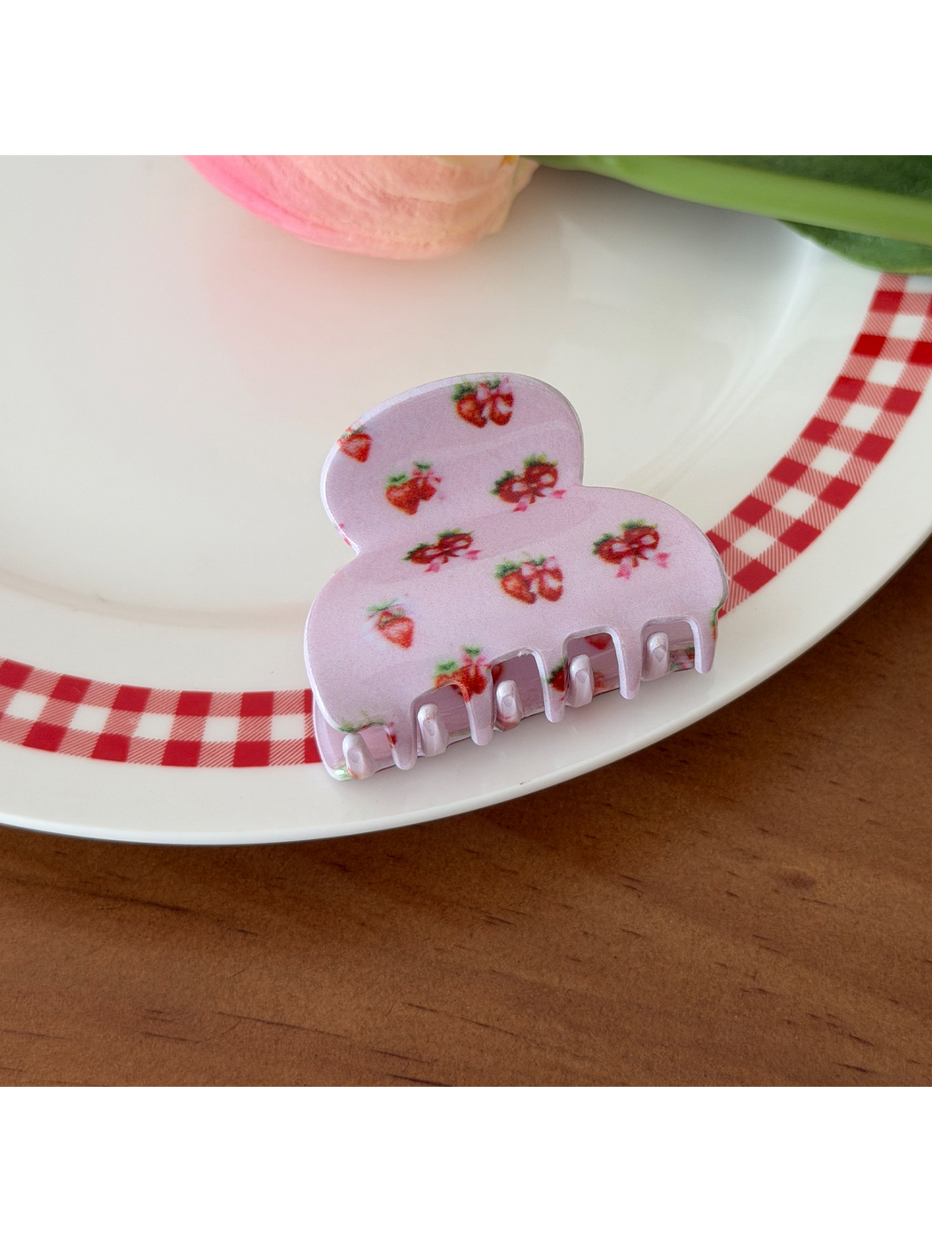 Beau - Sweet Floral Print Acetate Claw Clip