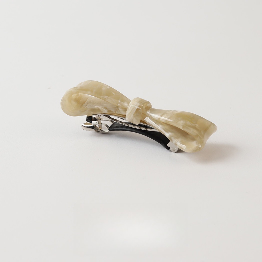 Beau - Glossy Bow Acetate Hair Clip
