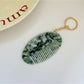 Keypus - Oval Leopard Print Comb Keychain