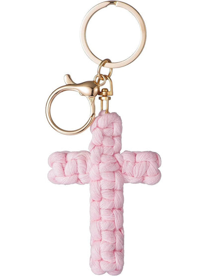 Keypus - Boho Braided Cross Bag Charm Keychain