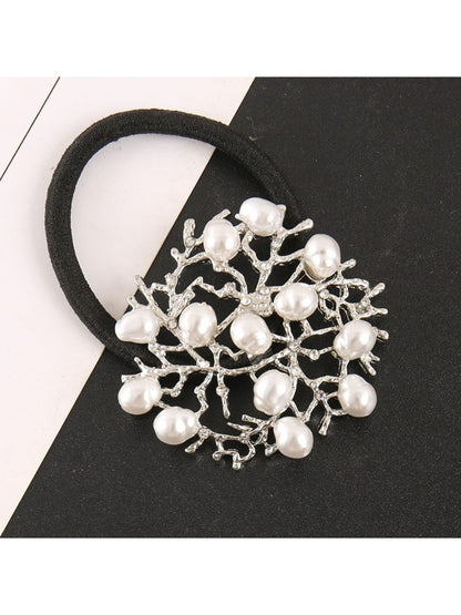 Gifty - Alloy Flower-Shaped Hair Tie