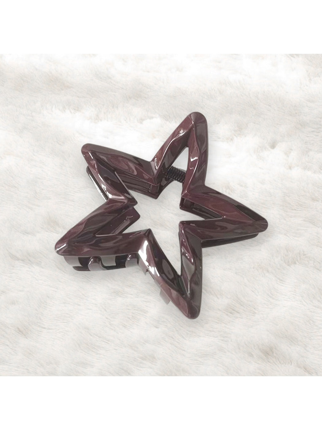 Beau - Minimalist Glossy Hollow Star Hair Claw Clip
