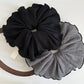 Gifty vintage plaid fabric scrunchie displayed on a white background