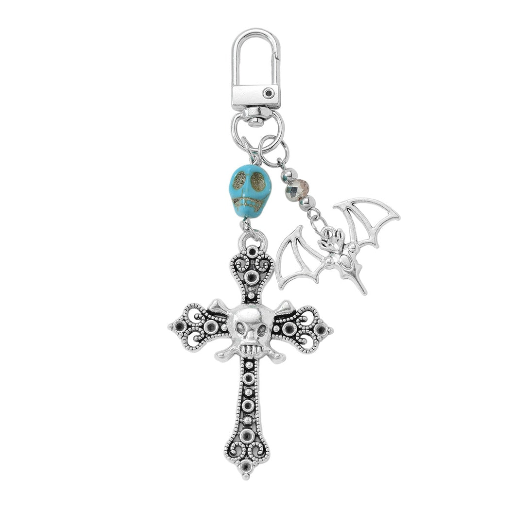 Keypus - Halloween Hand Bone and Cross Keychain