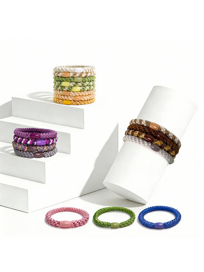 Gifty - Twill Twisted-Shaped Hair Tie Set