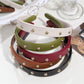 Gifty - PU Leather Studded Retro Style Headband