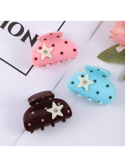 Beau - Polka Dot and Star Claw Clip
