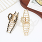 Beau - Open Oval Design Plated Alloy Claw Clip