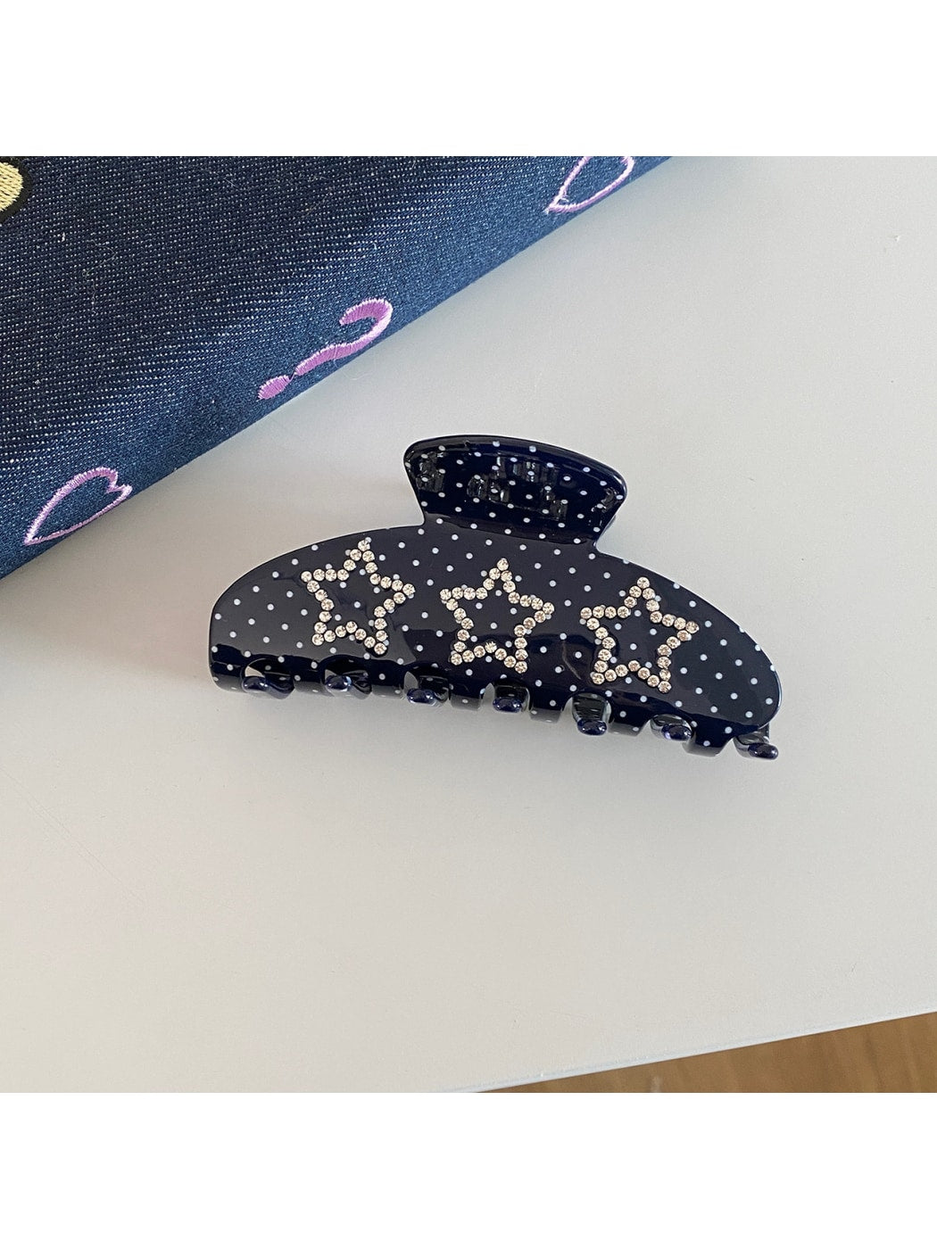Beau - Fan Shape Decorative Acetate Fiber Claw Clip