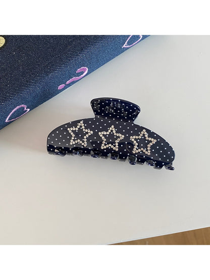 Beau - Fan Shape Decorative Acetate Fiber Claw Clip
