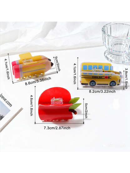 Beau - Playful Apple Shape PVC Hair Claw Clip