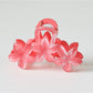 Beau - Transparent Floral Plastic Claw Hair Clip