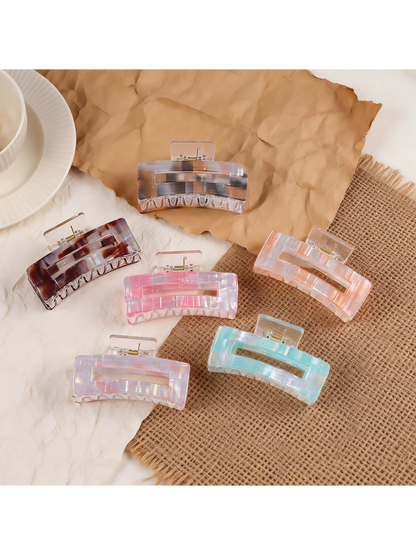 Beau - Iridescent Transparent Cutout Claw Clip