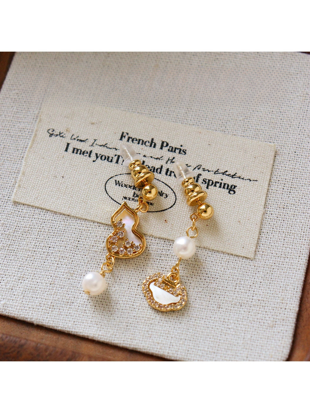 Earedge - Vintage Irregular Sculpted Drop Earrings