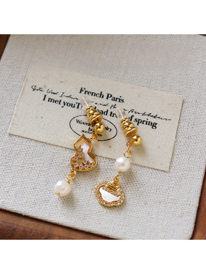 Earedge - Vintage Irregular Sculpted Drop Earrings