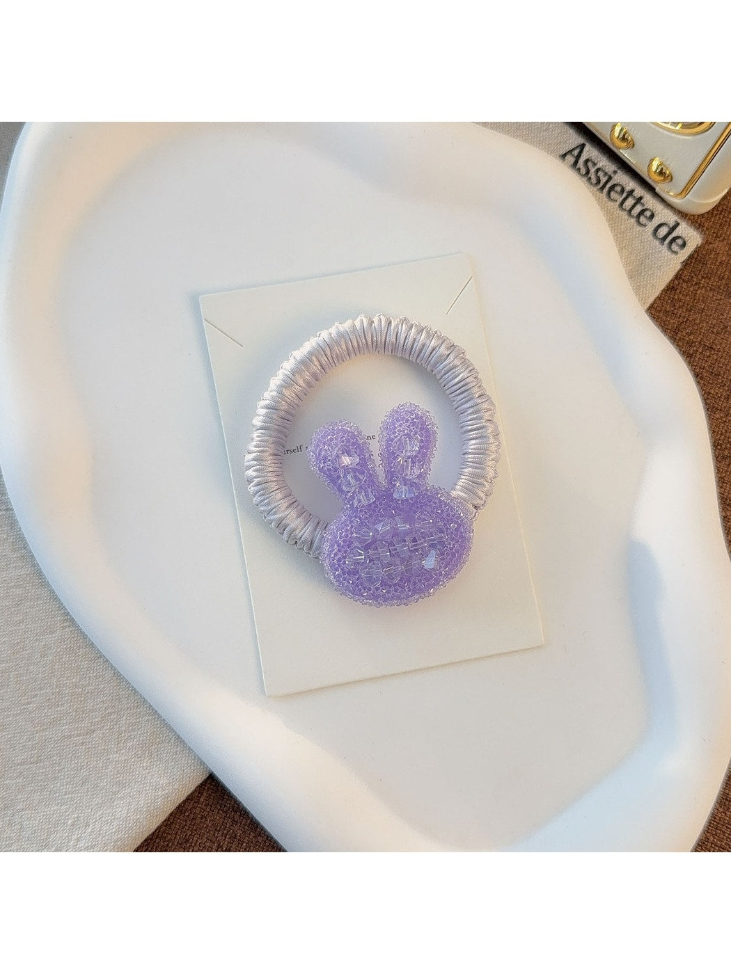 Gifty - Cute Bunny Detail Elastic Hair Tie