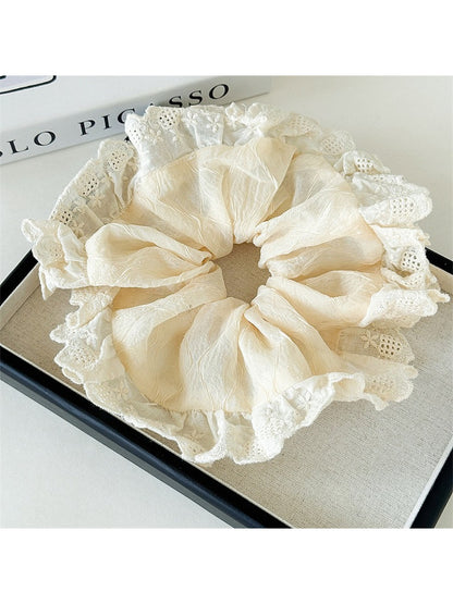 Gifty - Cream Apricot Lace Hair Tie