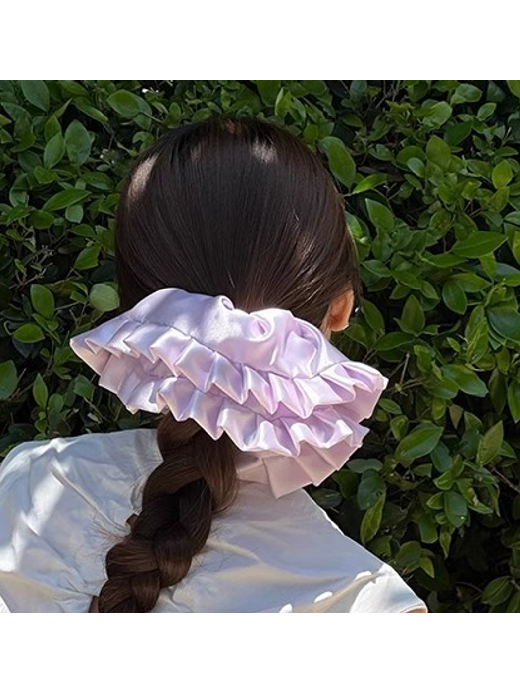 Gifty - Oversized Ruffled Satin Look Scrunchie