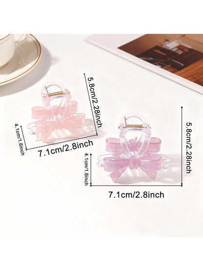 Beau - Macaron Colored Bow Shaped Claw Clip
