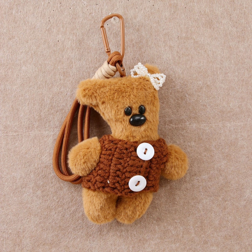 Keypus - Polyester Plush Bear Hanging Bag Charm Keychain