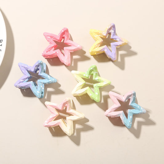 Beau - Glossy Gradient Star Shaped Hair Claw Clip