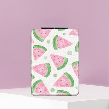 Mirroray - Cartoon Watermelon Print Folding Makeup Mirror