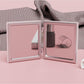 Mirroray - Pink Heart Pattern Square Makeup Mirror