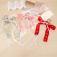 Keypus - Hollow Heart Fabric Bow Bag Charm Keychain