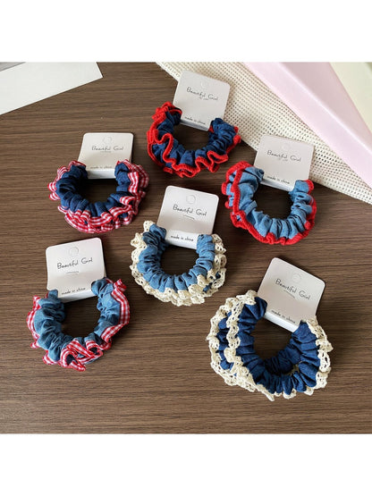 Gifty - 2 Pack Lace Trim Scrunchie