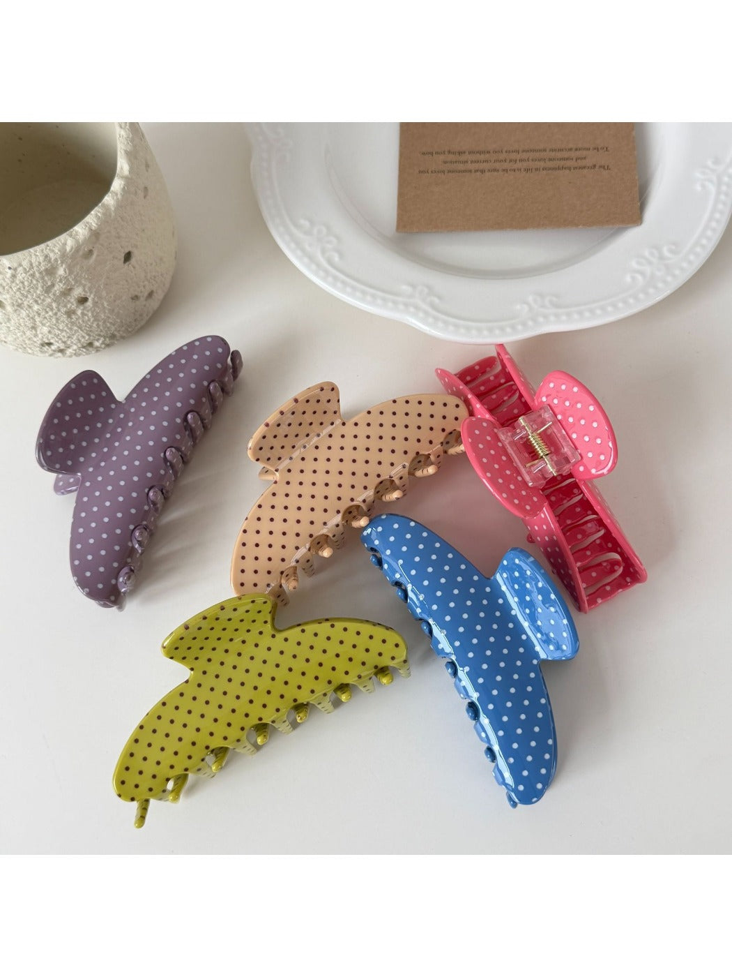 Beau - Sweet Style Polka Dot Hair Claw Clip