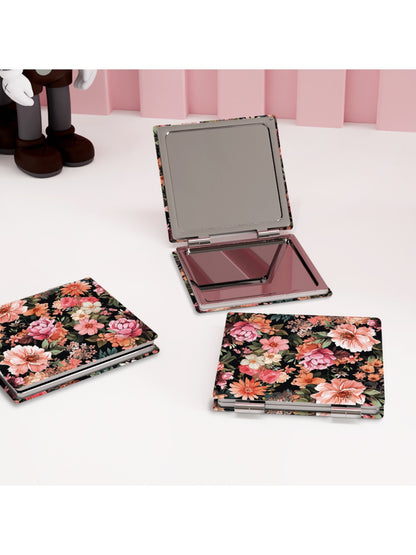Mirroray - Delicate Rose Pattern Compact Mirror