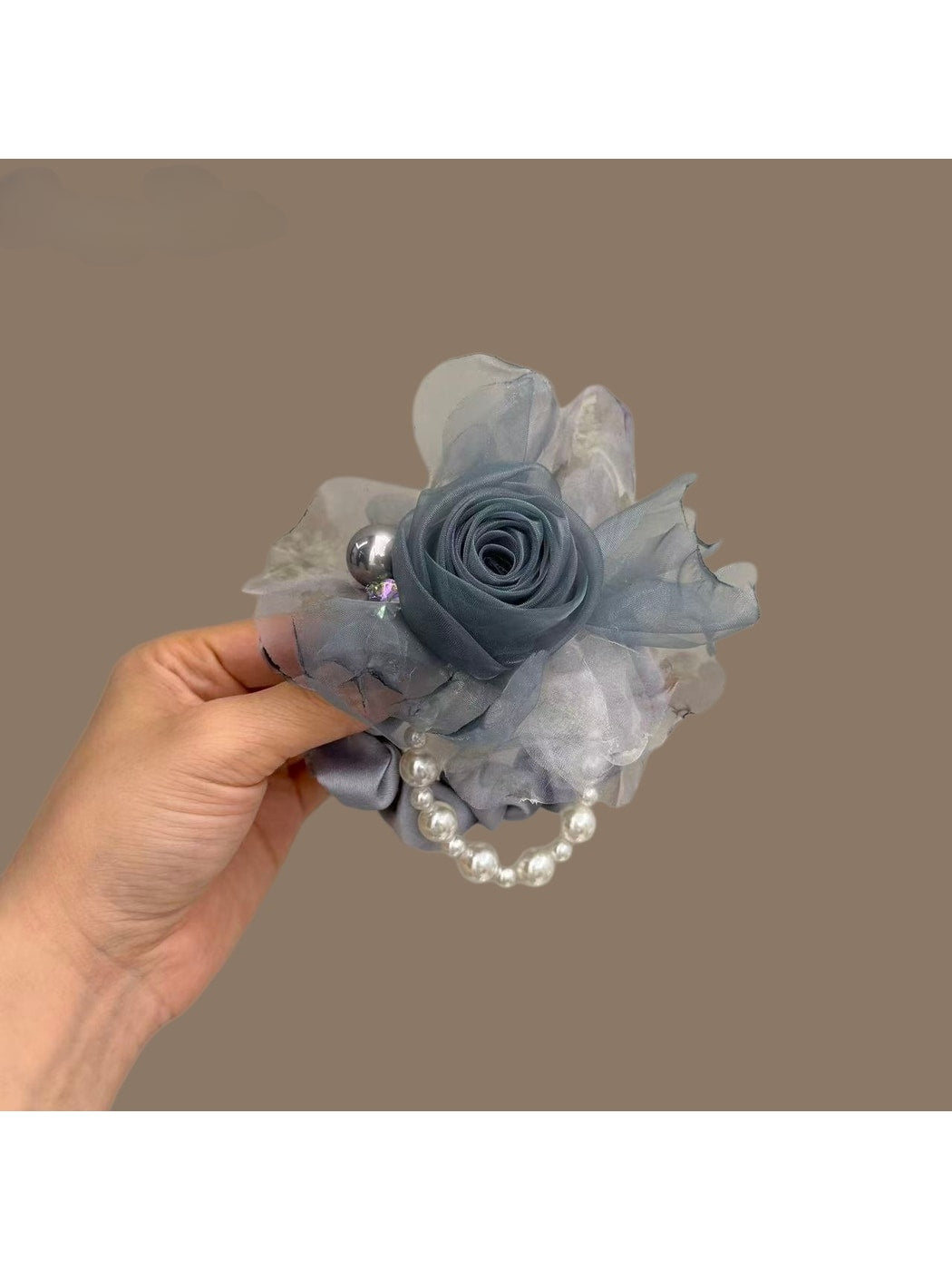 Gifty - Mesh Flower Polyester Decorative Hair Tie