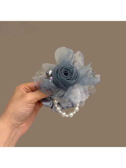 Gifty - Mesh Flower Polyester Decorative Hair Tie