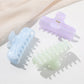 Beau - Marbled Plastic Flat Profile Hair Claw Clip