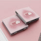 Mirroray - Pink Heart Pattern Square Makeup Mirror