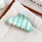 Beau - Striped PVC Sweet Style Claw Clip