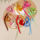 Keypus - Floral Mini Bag Cord Detail Alloy Keychain