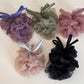 Gifty - Floral Ruffled Mesh Bow Scrunchie