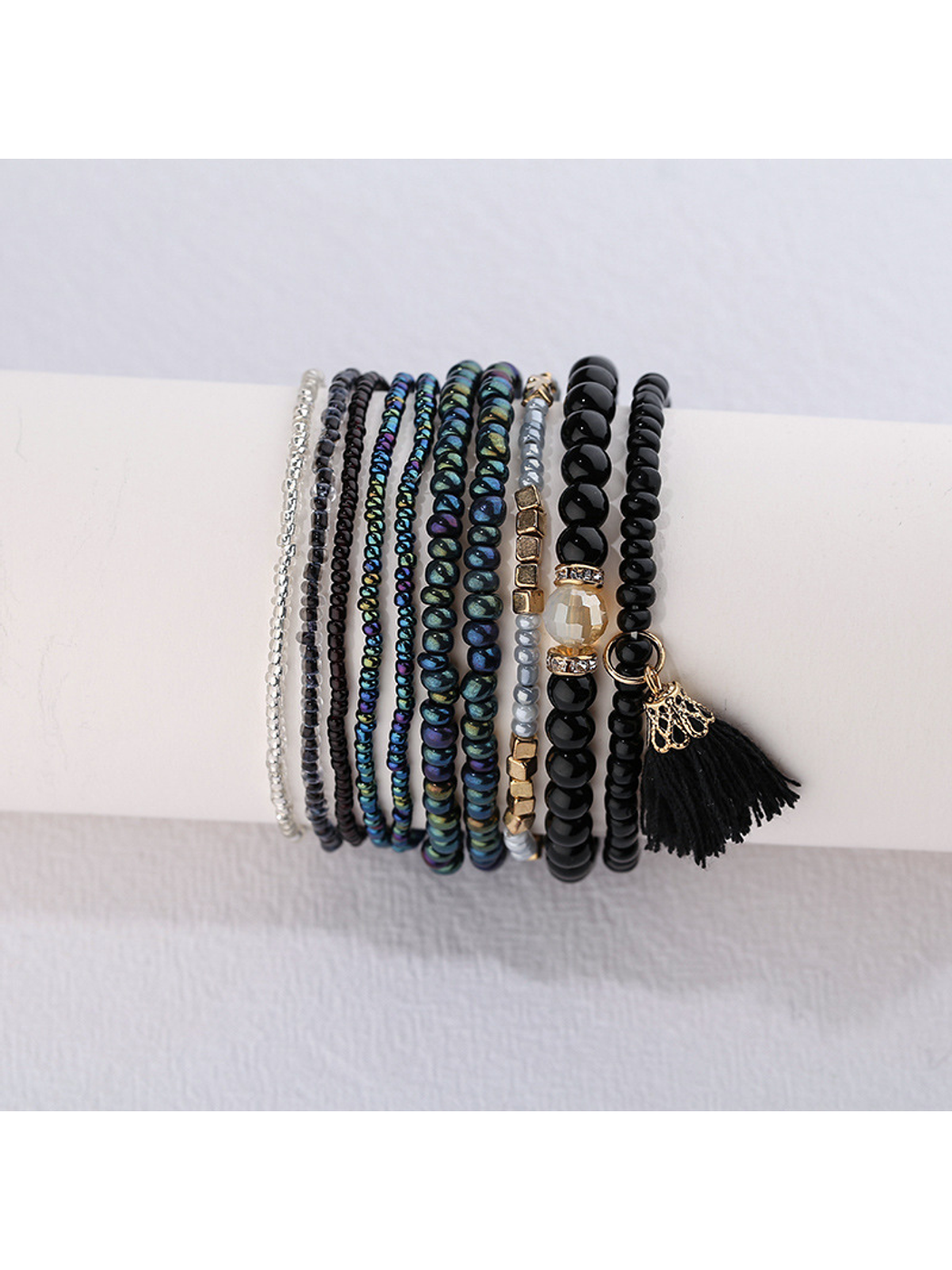 Lovra - Bohemian Layered Tassel Pendant Bracelet