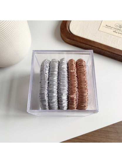 Gifty - Minimalist Satin Sausage-Shaped Hair Tie