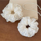 Gifty - Ruffled Lace Embroidery Ponytail Hair Scrunchie