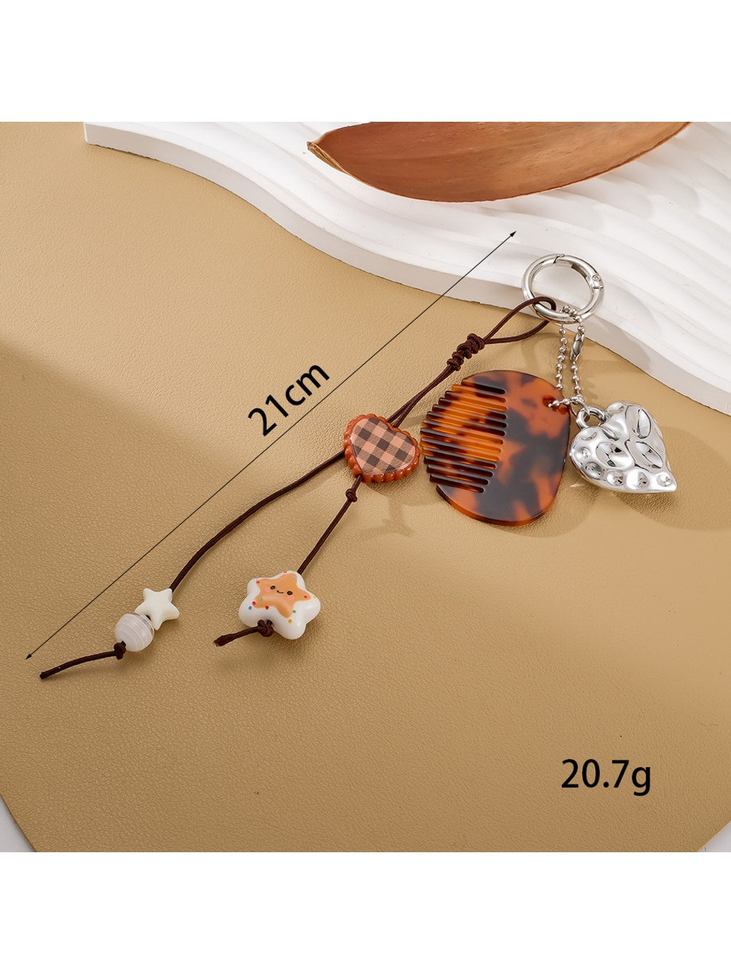 Keypus - Decorative Motif Beaded Handbag Accent Keychain