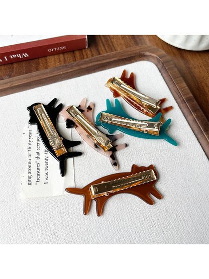 Beau - Modern Minimal Cat Acetate Duckbill Hair Clip