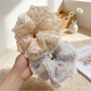 Gifty - Sweet Floral Print Lace Trim Scrunchie