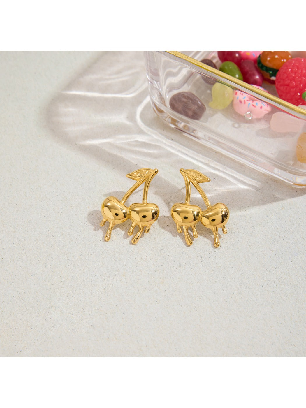 Earedge - Delicate Cherry Shaped Earrings