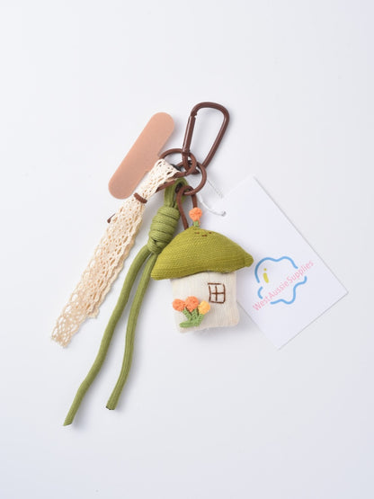 Keypus - Cute Mushroom House Keychain