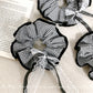 Gifty - Black White Checkered Lace Bow Scrunchie