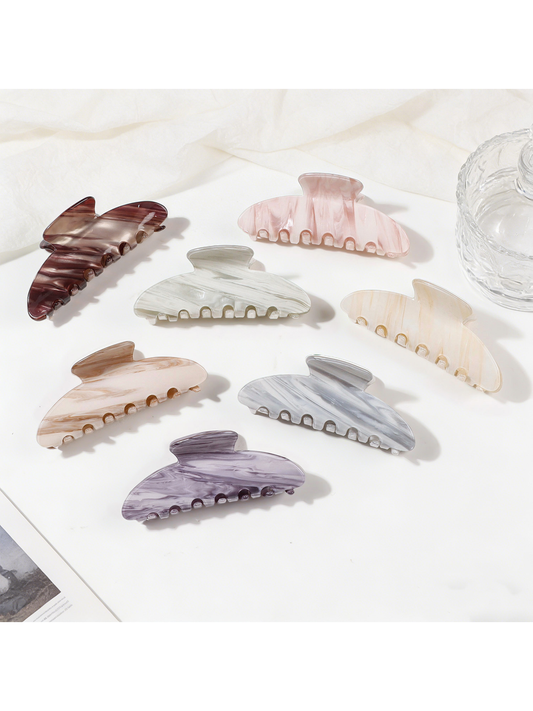 Beau - Marbled Print Hair Claw Clip