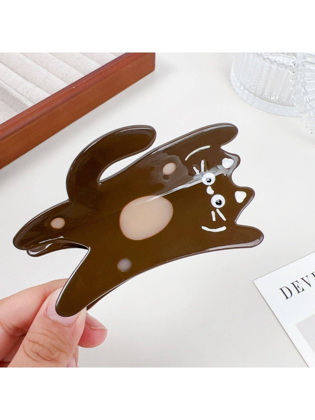 Beau - Carnival Cat Shaped Acetate Hair Clip