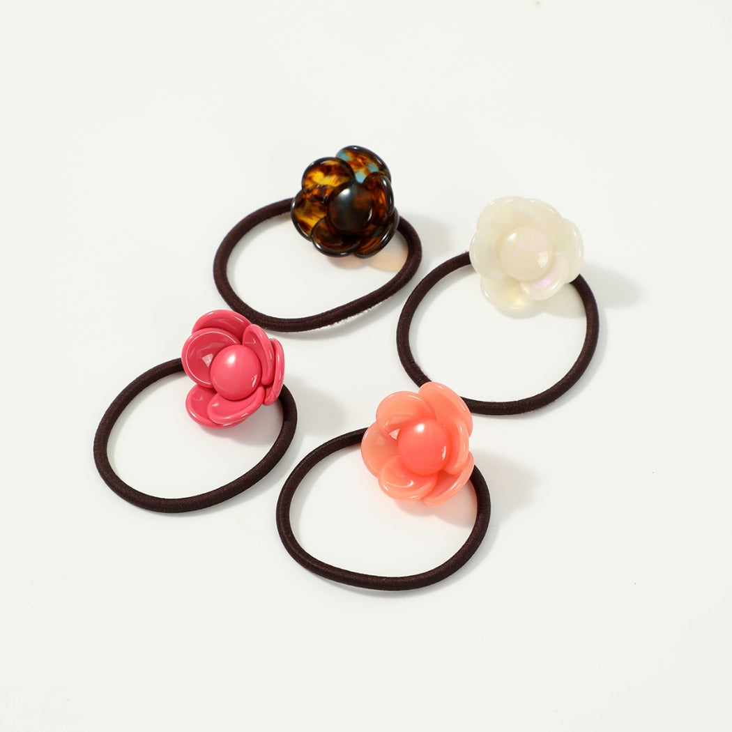 Gifty - Acetate Flower Hair Tie for High Ponytail Bun